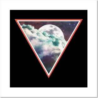 Space Moon Triangle Posters and Art